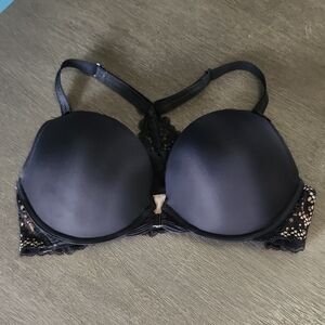 Adore Me Razor Back Black Lace Women's Bra